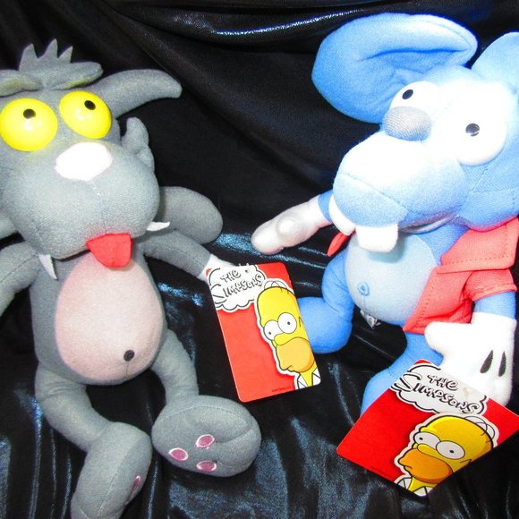 Itchy Plush & Scratchy Plush Set NWT - Picture 1 of 14